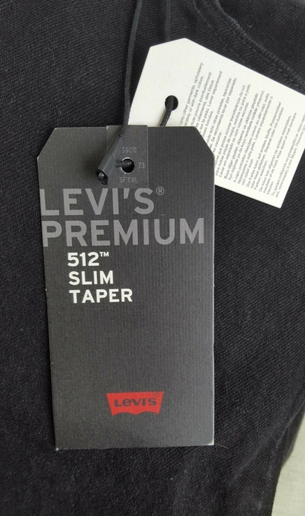 Джинси Levis 512 premium slim taper W32L32, photo number 4