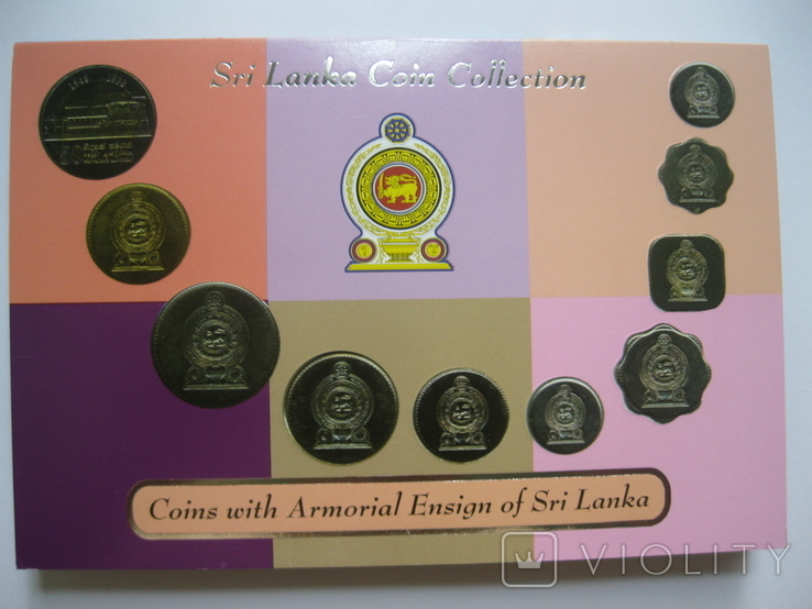 Шри-Ланка - официальный банковский набор монет UNC в буклете, фото №8