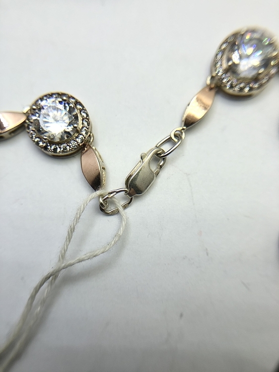 Серебрёное колье и сережки с серебра и пластины золота, photo number 7