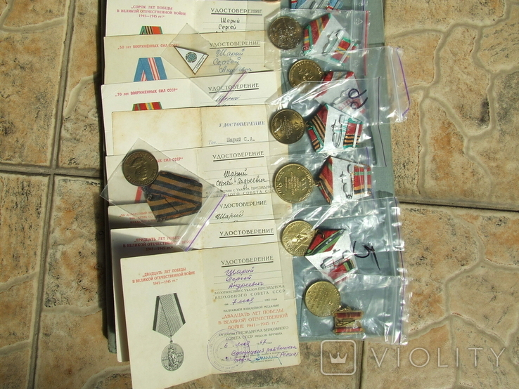 Комплект медалей на Шарый С.А. 8- штук юбилеек с доками., фото №10