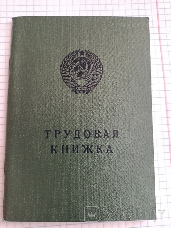 Трудовая книжка БТ-1 1974 года- чистый бланк, фото №2