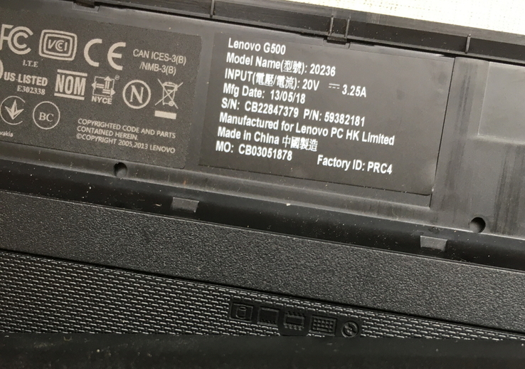 Ноутбук Lenovo G500 Pentium B960 RAM 5Gb HDD 320Gb Radeon HD 8570M 1Gb, photo number 8