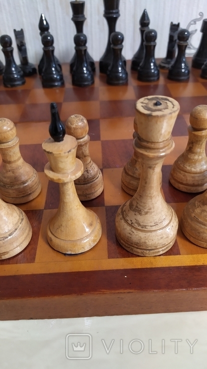 Шахматы из СССР. Доска 42 на 42 см., фото №4