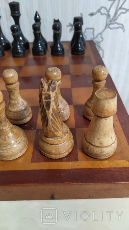 Шахматы из СССР. Доска 42 на 42 см., фото №5