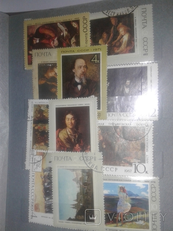Альбом марок Ссср,живопись,125марок., фото №11