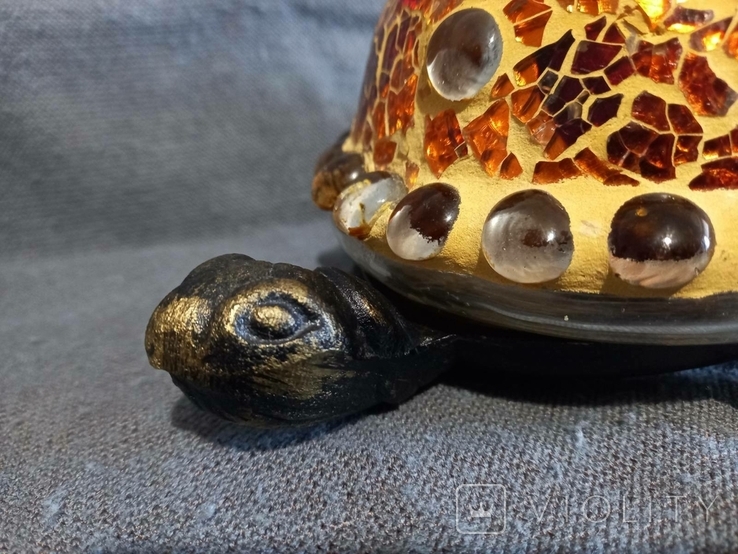 Светильник Черепаха из Англии Лампа ночник настольная Чугун, фото №6
