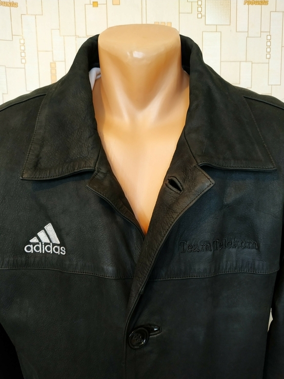 Куртка мощная кожаная ADIDAS нубук р-р прибл. 52-54, photo number 6