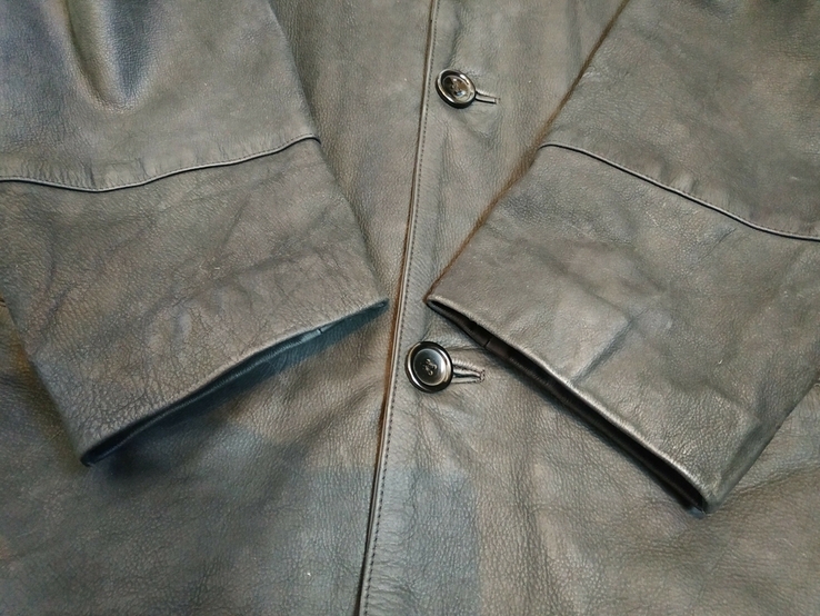 Куртка мощная кожаная ADIDAS нубук р-р прибл. 52-54, фото №9