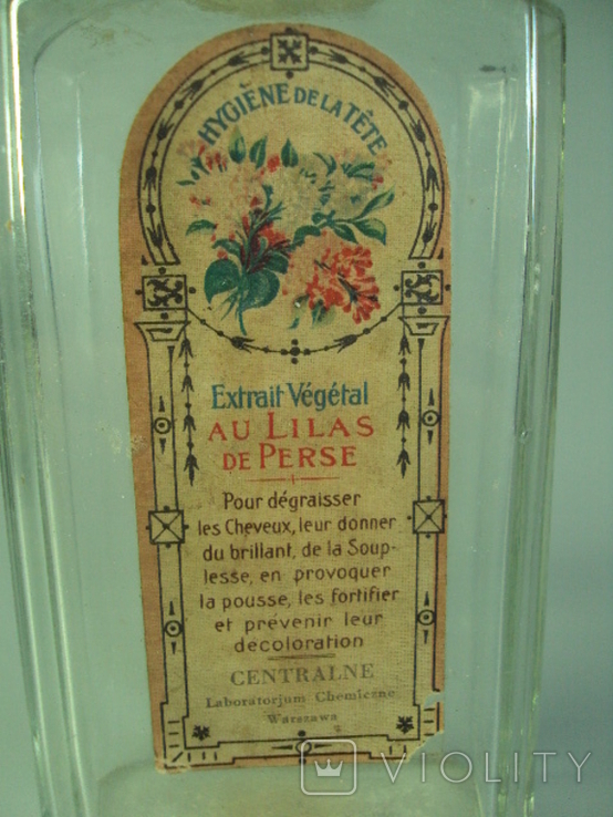 Бутылка варшава hygiene de la tete extrait vegetal au lilas de perse для волос 17,5 см, фото №5