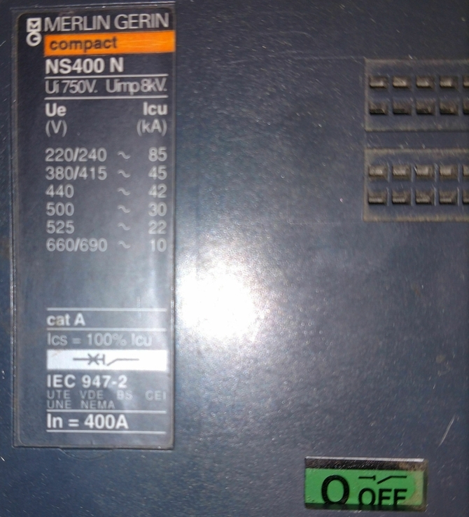 Автоматический выключатель 2 шт. MERLIN GERIN NS400N АВР + блок управления в одном лоте, фото №3