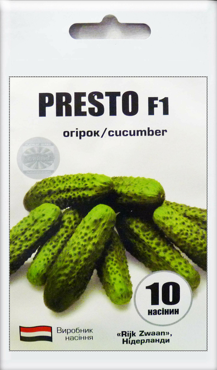 Насіння самозапильного огірка Престо (Presto) F1 10 шт 200649, numer zdjęcia 2