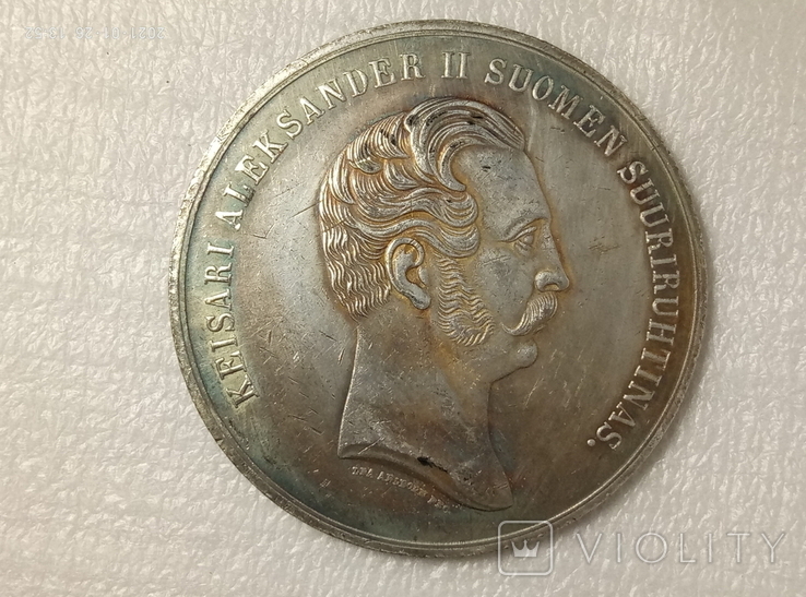 Медаль В память Финляндского сейма 1863 - 1864 Александр 2 55 мм R11копия