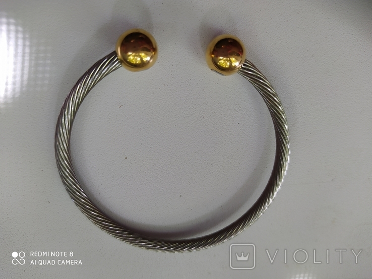 Magnetic bracelet gilded alloy, photo number 2
