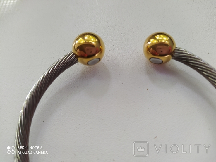 Magnetic bracelet gilded alloy, photo number 3