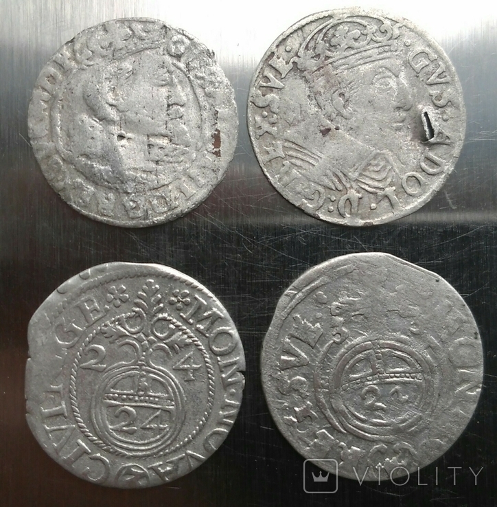 Густав II Адольф : драйпелькер 1624(Рига), 1633, грош 1629(Эльблонг)+(?), фото №9
