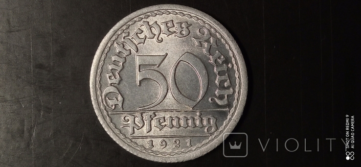 50 pfennigs. 1921. F. Germany., photo number 2