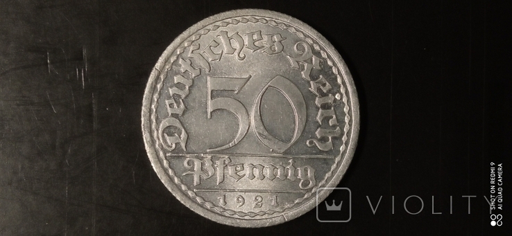 50 pfennigs. 1921. A. Germany., photo number 2