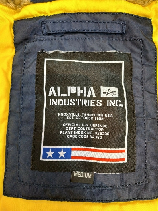 Куртка зимняя *Аляска*. Парка летная N-2B ALPHA INDUSTRIES оригинал р-р М, фото №9