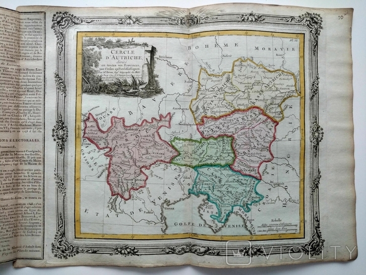 1766 Австрия Деснос (карта 55х29 Верже) СерияАнтик, фото №2
