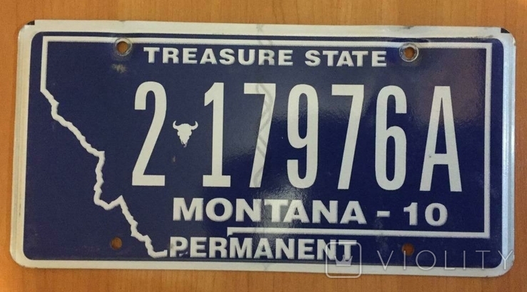  Лицензионный, автомобильный номерной знак. США / USA. 2-17976A