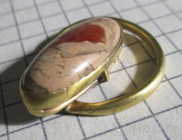 Кольцо с камнем (на реставрацию) СССР, фото №4