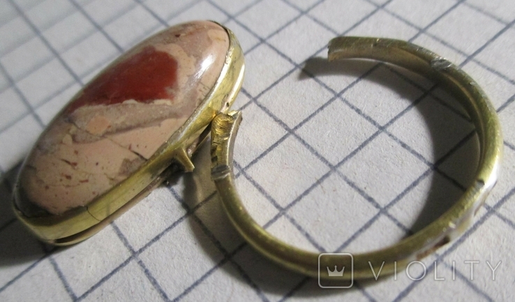 Кольцо с камнем (на реставрацию) СССР, фото №9