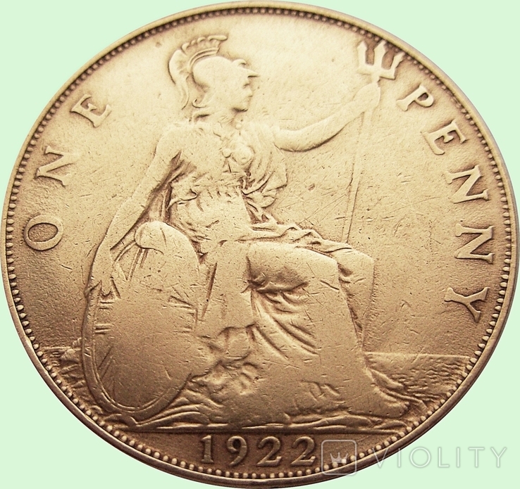 56.Great Britain 1 penny, 1922, photo number 2