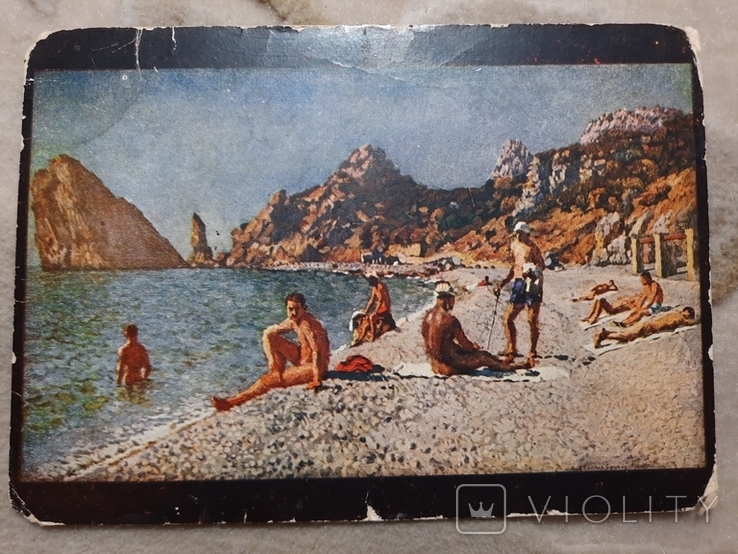 Листівка до 1945 Симензский пляж, фото №2