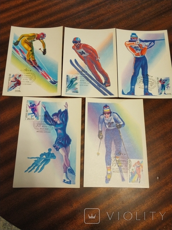Продам очень редкие открытки зимняя Олимпиада 1988 года, фото №9