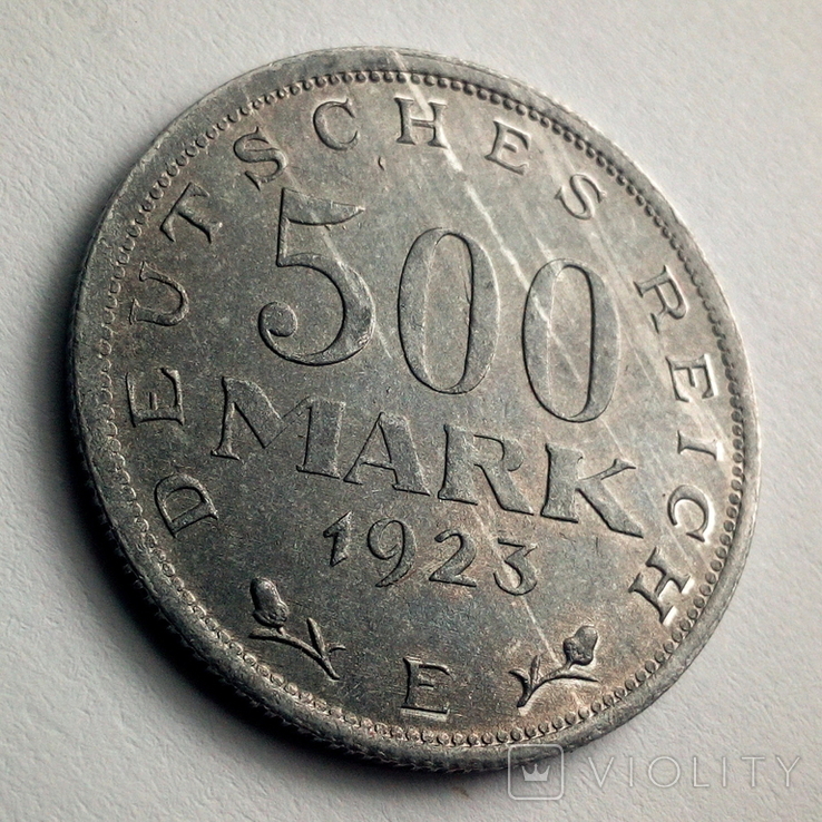 Веймар 500 марок 1923 г. - Е (Мульденхюттен), фото №6