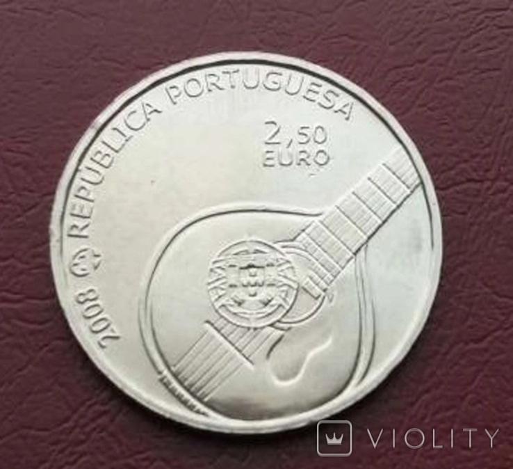 2,5 Евро, Португалия, Фаду "O fado", 2008 г., фото №3