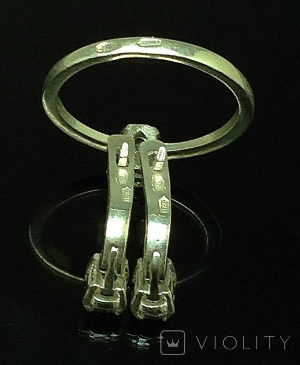 Кольцо, серьги, циркон, фото №9