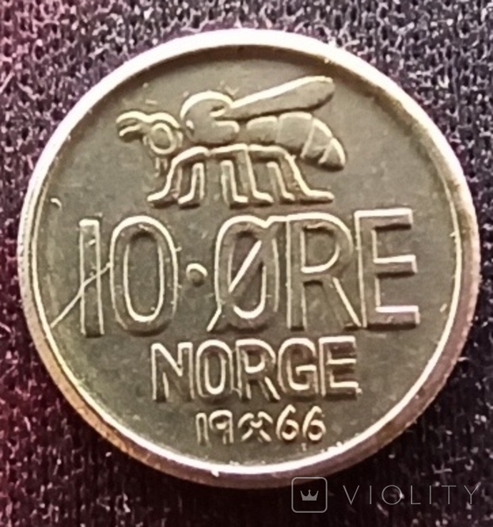Норвегия 10 оре 1966