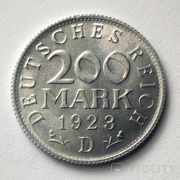 Веймар 200 марок 1923 г. - D