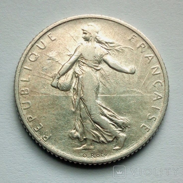 Франция 1 франк 1915 г., фото №2