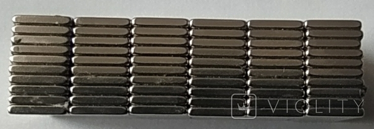Неодимовый магнит 12 х 6 х 1 мм - 60 шт.
