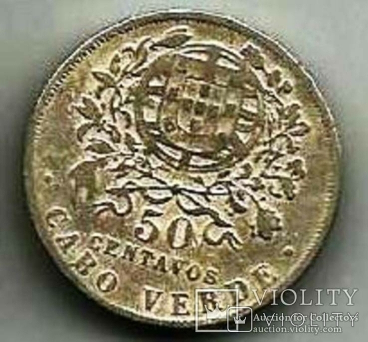 50 центавос 1930 року Кабо Верде (о-ви Зеленого Мису) колонія Португалії., фото №2