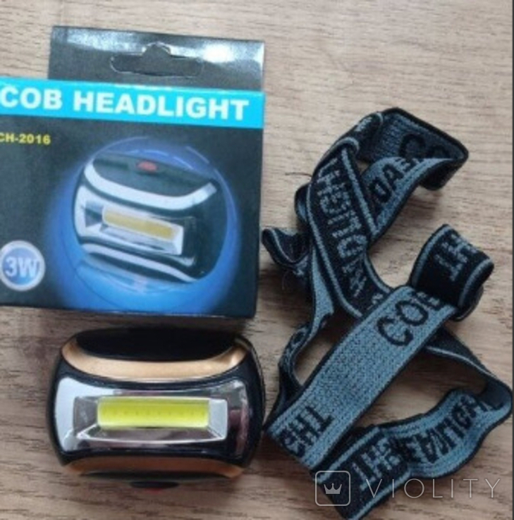 Яркий налобный фонарик Police CH-2016-COB, фото №2