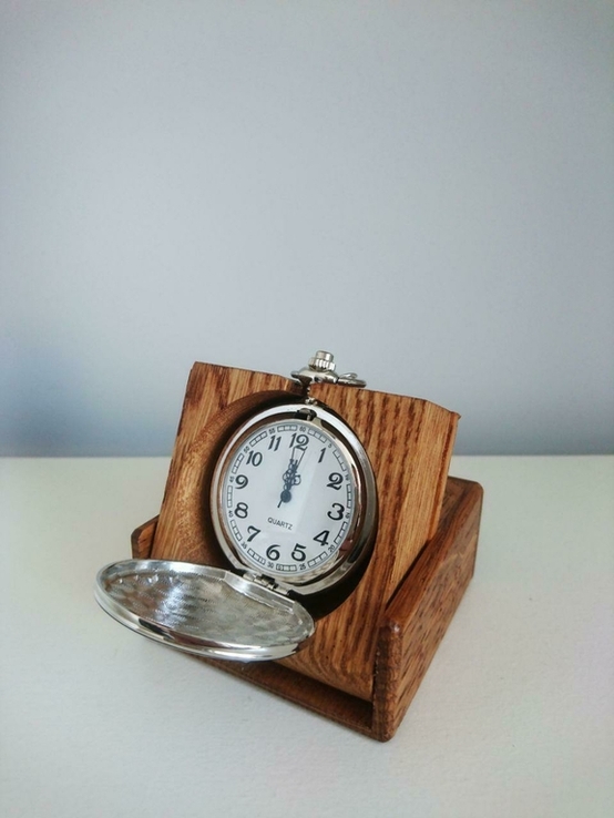 Дерев'яна підставка для кишенькових годинників дисплей тримача кишенькових годинників, фото №2