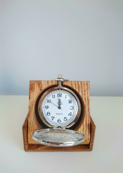 Дерев'яна підставка для кишенькових годинників дисплей тримача кишенькових годинників, фото №4