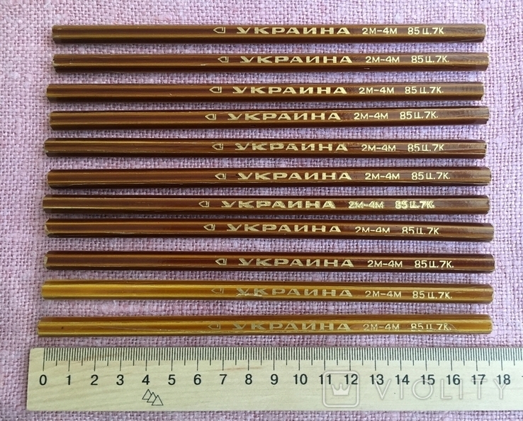Советские карандаши Украина, красные, 11 шт, фото №2