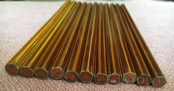Советские карандаши Украина, красные, 11 шт, фото №3