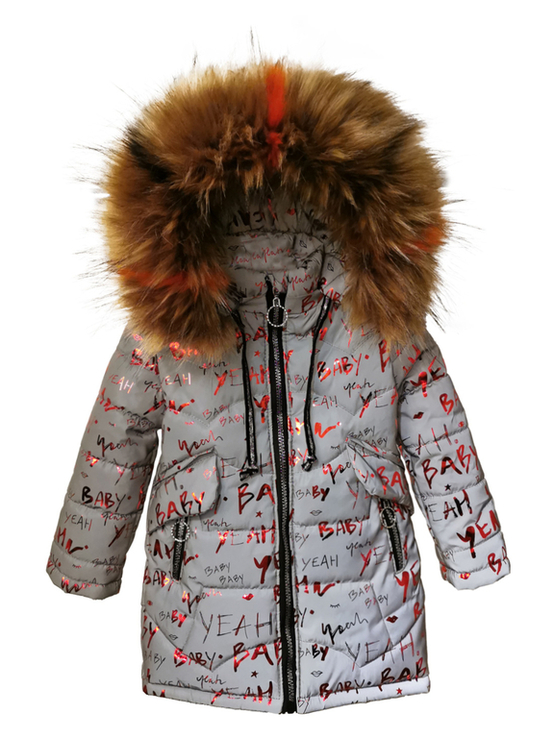 Зимове пальто з світловідбиваючої рефлективної тканини Bebi chervona 74 зріст 1044b74, photo number 2