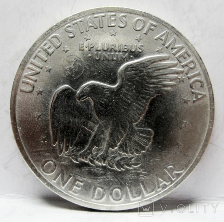 США 1 доллар 1971г Эйзенхауэр серебро, фото №4