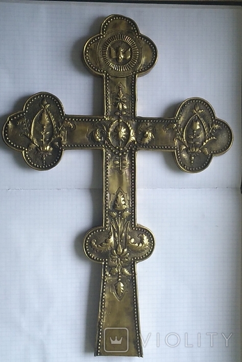 Большой крест. Латунь (бронза), фото №7