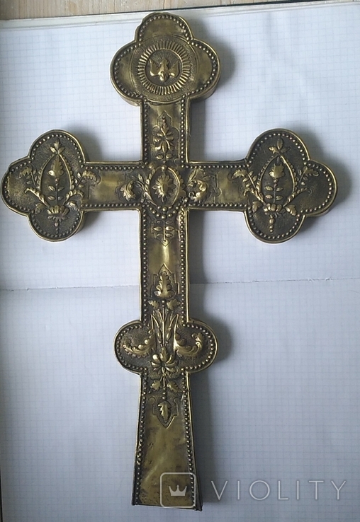 Большой крест. Латунь (бронза), фото №2