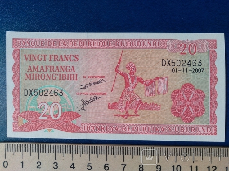 20 франков Бурунди, фото №2