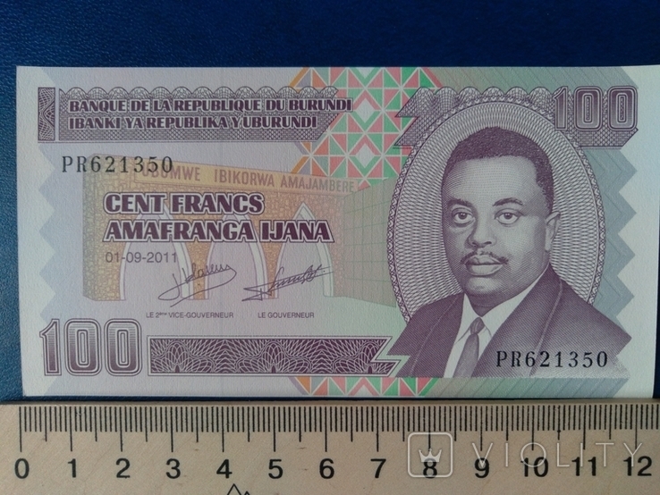 100 франкав Бурунди, фото №2