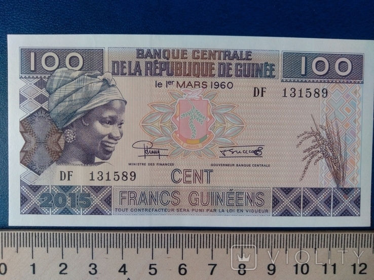 100 франков Гвинеи, фото №2