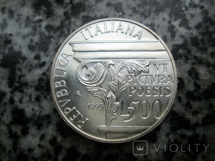 Италия 500 лир 1993 год, фото №2